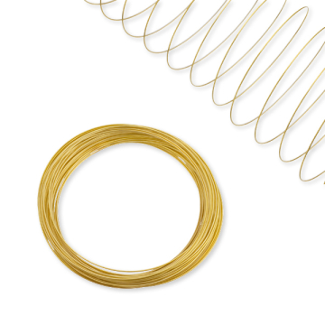 Drut pamięciowy nickiel free na bransoletkę złoty 6cm