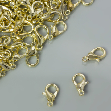 Karabińczyki light gold 12mm