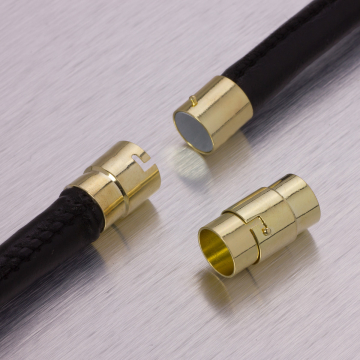 Zapięcie magnetyczne z zabezpieczeniem w kolorze złotym 9,5mm