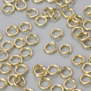 Kółeczka zaciskowe light gold 5x1mm