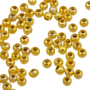 Pozłacane kulki gładkie 4mm