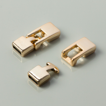 Końcówki akrylowe do rzemieni z zapięciem real gold 27x10mm