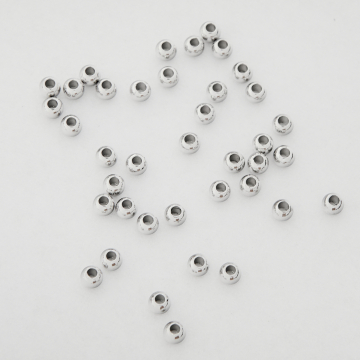 Kulki z mosiądzu w kolorze srebrnym 3mm