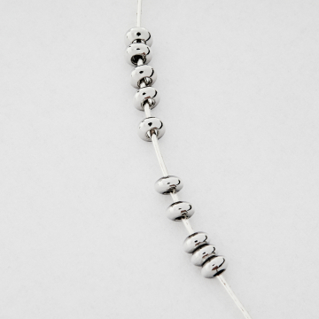 Przekładka oponka z mosiądzu w kolorze srebrnym 4x2mm