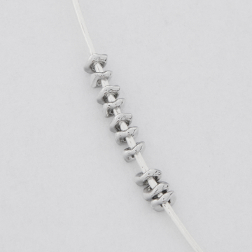 Przekładka krążek gnieciony z mosiądzu w kolorze srebrnym 3x1,5mm