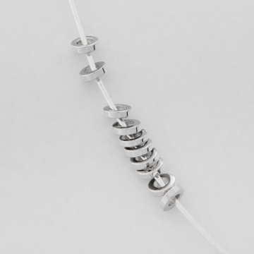 Przekładka pierścień z mosiądzu w kolorze srebrnym 4x1mm