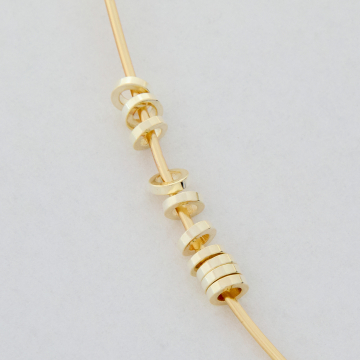 Przekładka pierścień z mosiądzu w kolorze złotym 4x1mm