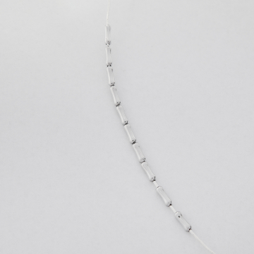 Przekładka słupek wklęsły z mosiądzu w kolorze srebrnym 7x2,5mm