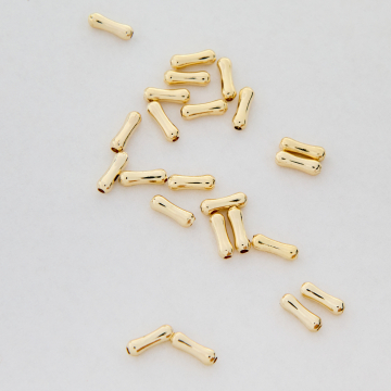 Przekładka słupek wklęsły z mosiądzu w kolorze złotym 7x2,5mm