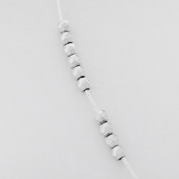 Przekładka kulka disco z mosiądzu w kolorze srebrnym 3mm