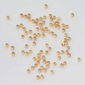 Zacisk z dużą dziurką z mosiądzu w kolorze złotym 2x1,5mm