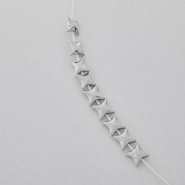 Przekładka gwiazdka z mosiądzu w kolorze srebrnym 9,5mm