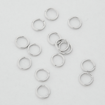 Kółeczka zamknięte z mosiądzu w kolorze srebrnym 6x0.8mm