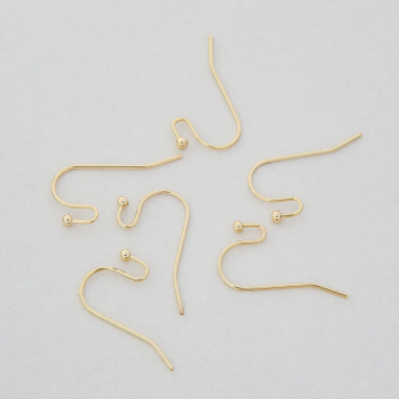 Bigle z lutowaną kulką z mosiądzu w kolorze złotym 9mm