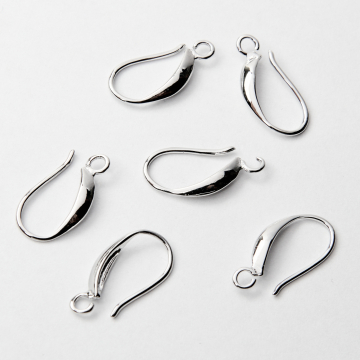 Bigle otwarte łezki z podwieszeniem z mosiądzu w kolorze srebrnym 18mm