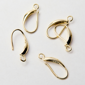 Bigle otwarte łezki z podwieszeniem z mosiądzu w kolorze złotym 18mm