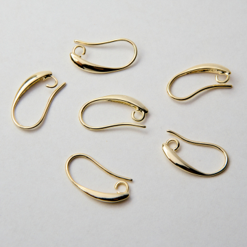 Bigle otwarte łezki z mosiądzu w kolorze złotym 19mm