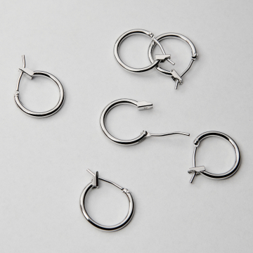 Bigle zamykane koła z mosiądzu w kolorze srebrnym 14mm