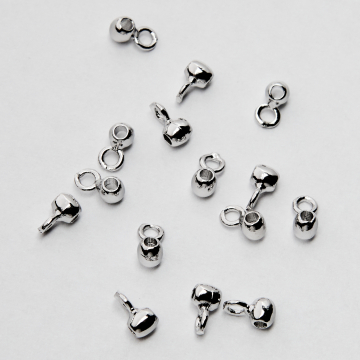 Krawatka oliwka do linek i nici z mosiądzu w kolorze srebrnym 6x3mm