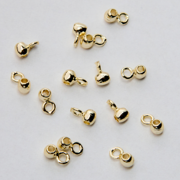 Krawatka oliwka do linek i nici z mosiądzu w kolorze złotym 6x3mm