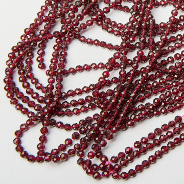 Granat kulka fasetowana 4mm