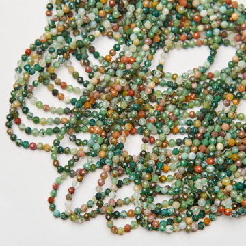 Agat indyjski kulka fasetowana 3,5mm