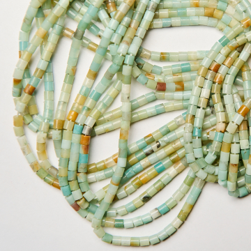 Amazonit walec gładki 4x4mm