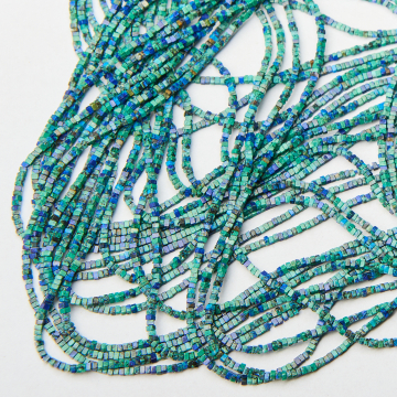 Chryzokola płaska kostka 1x1,5mm
