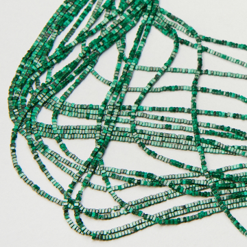 Malachit płaska kostka 1x1,5mm