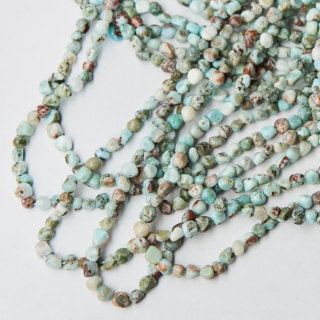 Larimar bryłka nieregularna 3x4,5mm