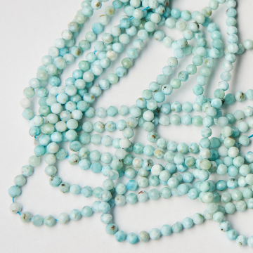 Larimar kulka fasetowana 4,5mm