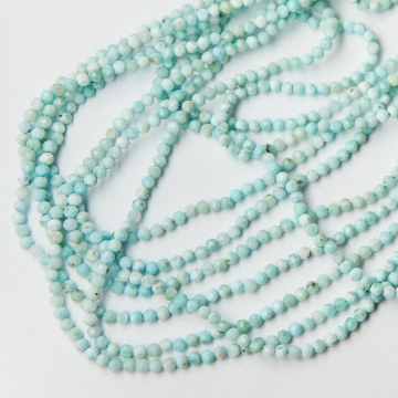 Larimar kulka fasetowana 3mm