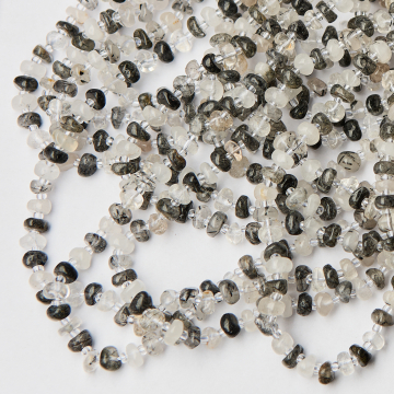 Kryształ górski z rutylem oponka nieregularna 3x8mm