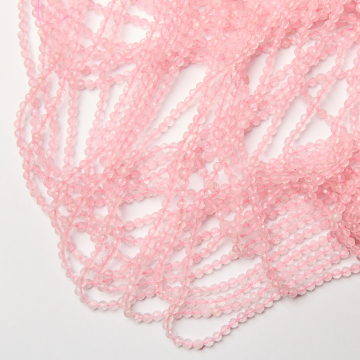 Kwarc różowy kulka fasetowana 4,5mm