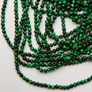 Zielone tygrysie oko kulka gładka 4,5mm