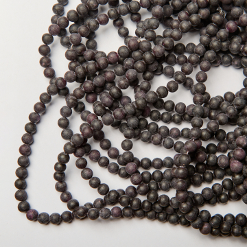 Agat czarny kulka matowa gładka 8,5mm