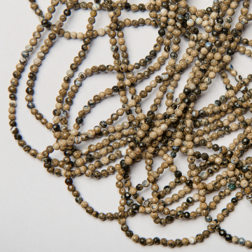 Agat zimowy kulka fasetowana 3mm