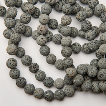 Szara lawa kulka gładka 12,5mm