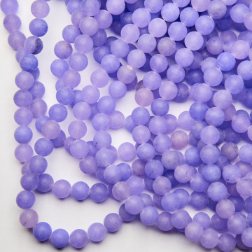 Jadeit kulka fioletowa matowa 10mm