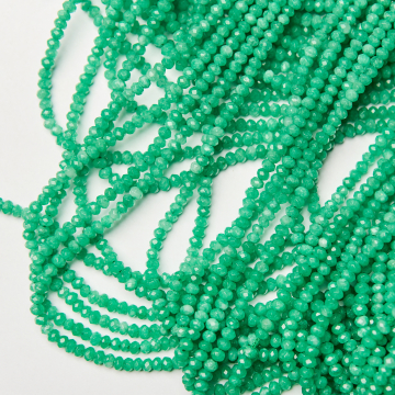 Agat oponka fasetowana zielona 3x4,5mm