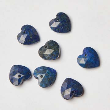 Zawieszka z lapis lazuli serce fasetowane 12,5mm