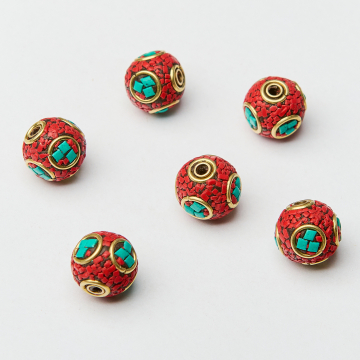Koraliki antyczne kulka 13mm