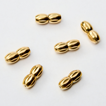 Zapięcie skręcane nacinane ze stali szlachetnej w kolorze złotym 11,5x4,5mm