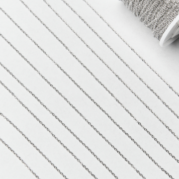 Łańcuch mini owal ze stali 1,2x1,7mm