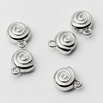 Zawieszka ze stali muszelka ślimaczka 12mm