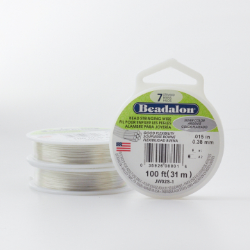 Beadalon linka powlekana 0.38mm silver color