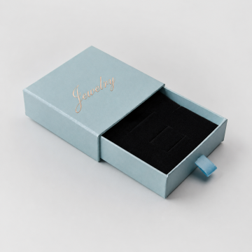 Pudełka ozdobne wysuwane miętowe z napisem "Jewelry" 9x9cm Pudełka ozdobne wysuwane miętowe z napisem "Jewelry" 9x9cm