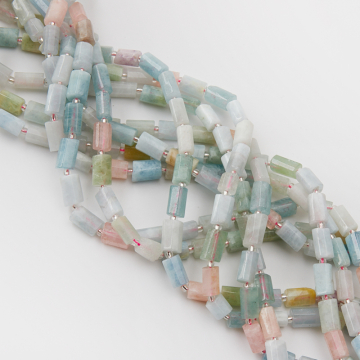 Morganit słupek ciosany 10x6,5mm