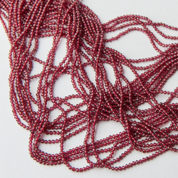 Granat kulka fasetowana 2mm