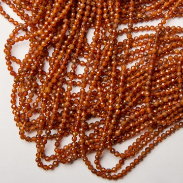 Granat pomarańczowy kulka fasetowana 3,5mm